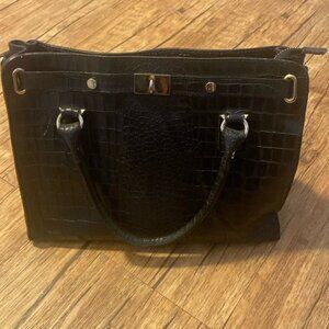 Black Leather Borse in Pelle Tote